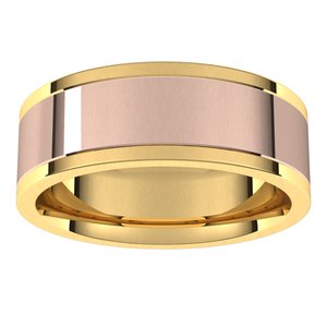 14K Yellow Or White Or Rose Gold Comfort-Fit Flat Band