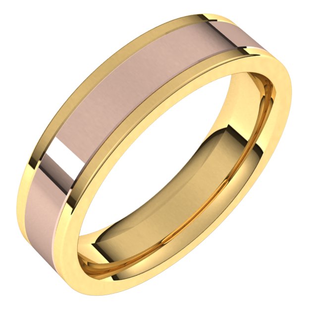14K Yellow/Rose Or White/Yellow Gold Standard Comfort-Fit Flat Band