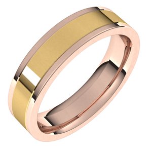 14K Yellow Or White Or Rose Gold Comfort-Fit Flat Band