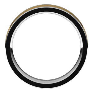 14K White/Yellow Gold Comfort-Fit Flat Band