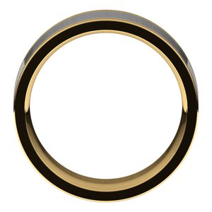 14K Yellow/White Gold Comfort-Fit Flat Band