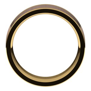 14K Yellow/Rose Gold  8 Mm  Flat Band Size 9