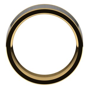 14K Yellow/White Or Rose/White Gold 9 Mm Comfort-Fit Flat Band Size 10.5