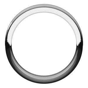 14K White Gold 6 Mm Reversed Knife Edge Band Size 10
