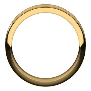 14K Yellow Gold 6 Mm Reversed Knife Edge Band Size 9