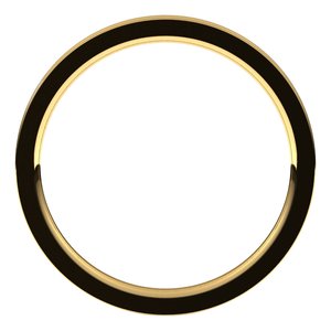 14K Yellow Gold 2 Mm Reversed Knife Edge Band Size 6.5
