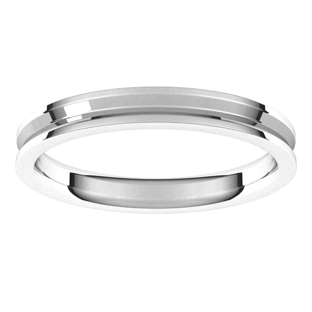 14K Yellow Or White Gold Standard Comfort-Fit Reversed Knife Edge Band