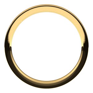 14K Yellow Gold 2.5 Mm Reversed Knife Edge Band Size 7.5