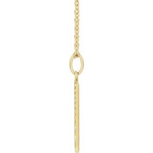 14K Yellow Gold 16.78 X 9.97 Mm 16-18 In Polished Sun Necklace