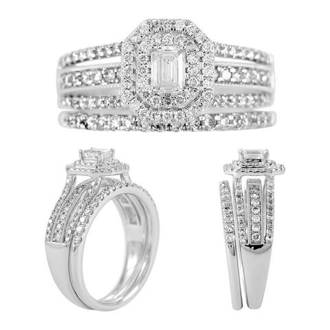 14K White Gold 0.98 Cttw Diamond Ladies Ring