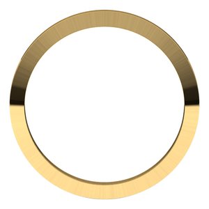 10K Yellow Or White Or Rose Gold Trapezoid Flat Band