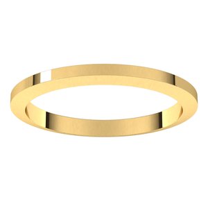 18K Yellow Or White Or Rose Gold Trapezoid Flat Band
