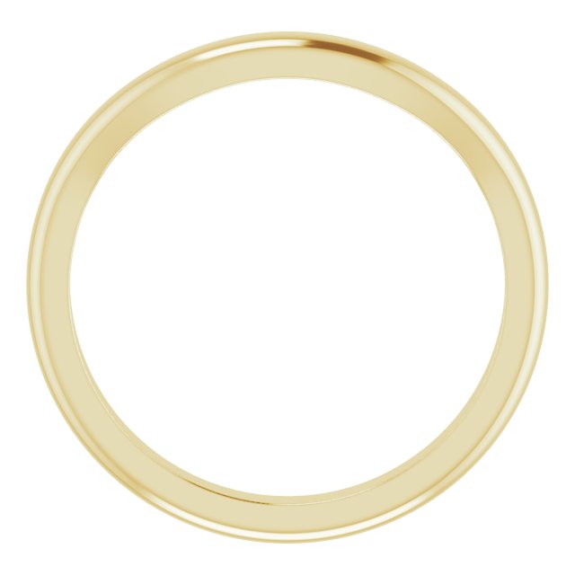 14K Yellow Gold  6 X 4 Mm Oval 5.2 Mm Polished Contour Matching Band, Size 7