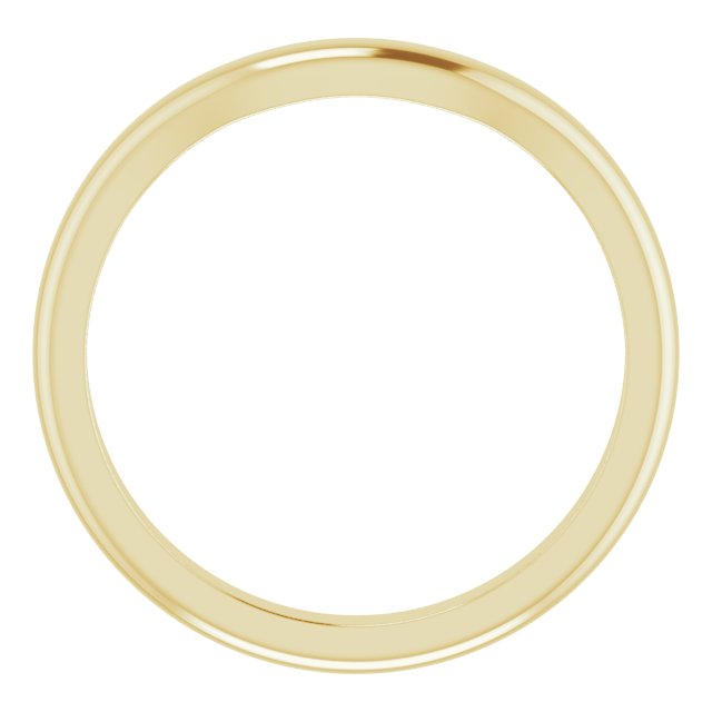 14K Yellow Or White Gold  Or Platinum 5 X 3 Mm Oval 4 Mm Polished Contour Matching Band, Size 7