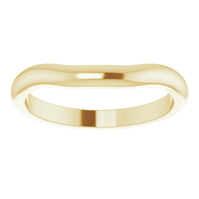 14K Yellow Or White Gold  Or Platinum 5 X 3 Mm Oval 4 Mm Polished Contour Matching Band, Size 7