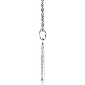 Sterling Silver 17.96 X 10.6 Mm 16-18 In Polished Mama Necklace
