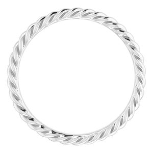 Continuum Sterling Silver Skinny Rope Band