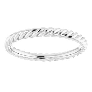 Continuum Sterling Silver Skinny Rope Band