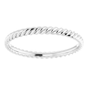 Continuum Sterling Silver Skinny Rope Band