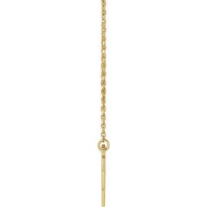 14K Yellow Gold 15.96 X 13 Mm 18 In Polished Engravable Interlocking Circles Necklace