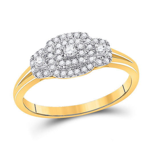 10K Yellow Gold Round Diamond Solitaire Bridal Wedding Engagement Ring 1/4 Cttw, Womens Size: 5-10