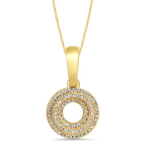 10K Two Tone Gold Diamond Micropave Initial Charm