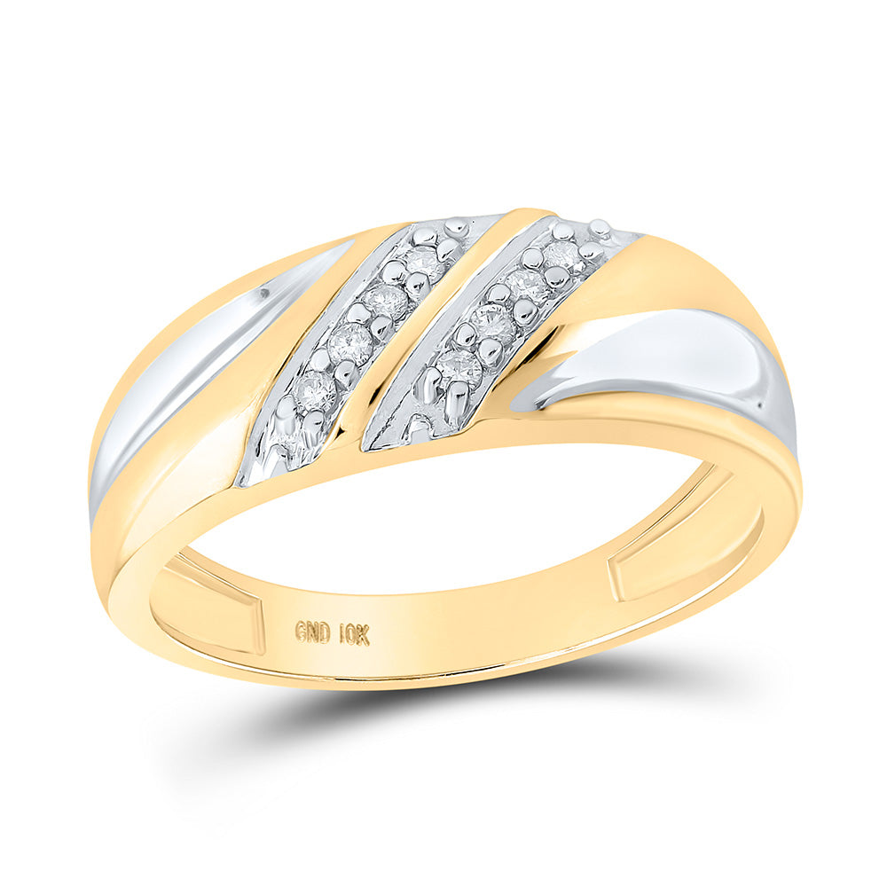 10K Yellow Gold His Hers Round Diamond Cluster Matching Wedding Set 3/8 Cttw, Womens Size: 5-10, Mens Size: 7-13