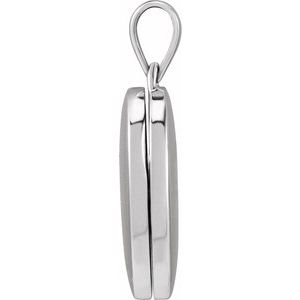 14K White Gold 24 X 13.75 Mm Polished Oval Locket