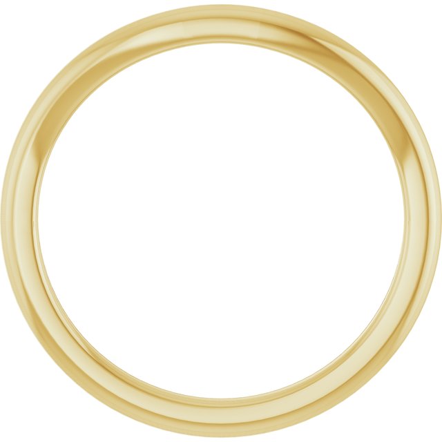 14K Yellow Gold 4.8 Mm Round 3.15 Mm Polished Matching Band, Size 7