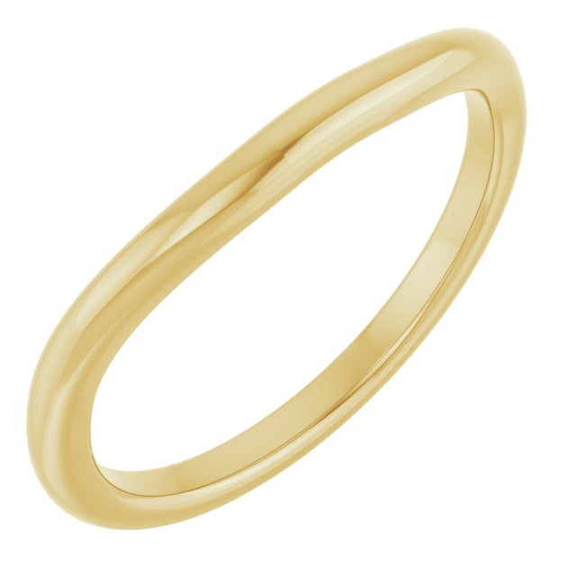 14K Yellow Gold 4.8 Mm Round 3.15 Mm Polished Matching Band, Size 7