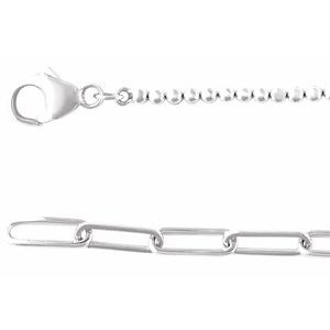 14K White Gold Round 1.8Mm G-H I1 3 1/5 Ctw Natural Diamond Adjustable Line Necklace, Length: 18 In