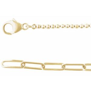 14K Yellow Gold Round 1.8Mm G-H I1 3 1/5 Ctw Natural Diamond Adjustable Line Necklace, Length: 18 In