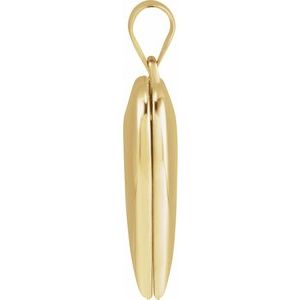 14K Yellow Gold 28 X 20 Mm Polished Heart Locket