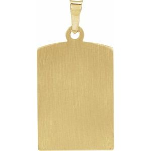 14K Yellow Gold 25.3 X 13.3 Mm Polished St. Christopher Medal Pendant