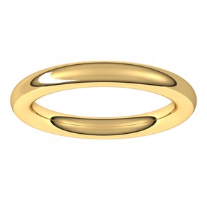 18K Yellow Or White Or Rose Gold Comfort-Fit Full Round Band