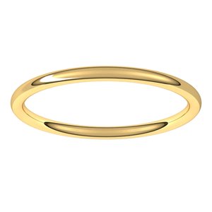 18K Yellow Or White Or Rose Gold Comfort-Fit Full Round Band