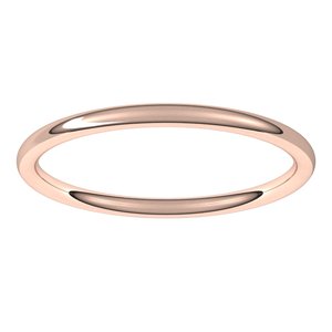 18K Yellow Or White Or Rose Gold Comfort-Fit Full Round Band