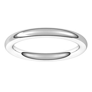 18K Yellow Or White Or Rose Gold Comfort-Fit Full Round Band