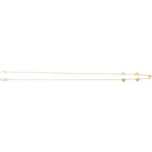 14K Yellow Gold 5 Disc 5.67 X 5.12 Mm 16 In Polished Engravable Heart Disc Family Necklace