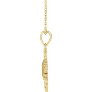 14K Yellow Gold 23.33 X 15.54 Mm 16-18 In Polished Sun Necklace
