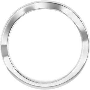 14K White Gold Polished Freeform Ring Size 7