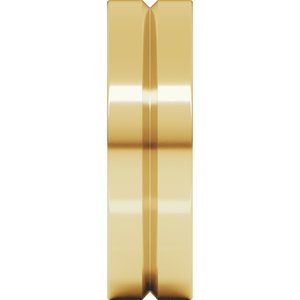 10K Yellow Or White Or Rose Gold Grooved Comfort-Fit Flat Band