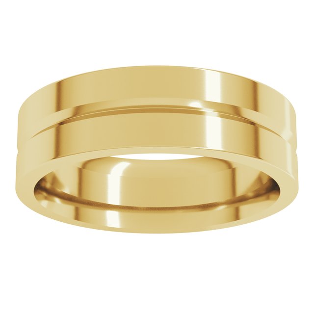 14K Yellow Or White Gold Standard Weight Flat Comfort Fit Band