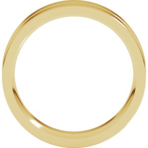 10K Yellow Or White Or Rose Gold Grooved Comfort-Fit Flat Band