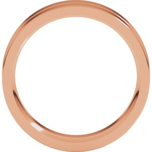 10K Yellow Or White Or Rose Gold Grooved Comfort-Fit Flat Band