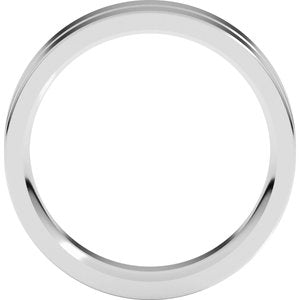10K Yellow Or White Or Rose Gold Grooved Comfort-Fit Flat Band