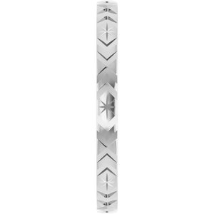 14K X1 White Gold Geometric Flat Band
