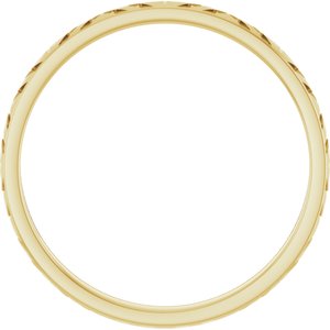 10k Yellow Or White Or Rose Gold Geometric Flat Band