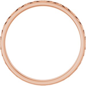 18k Yellow Or White Or Rose Gold Geometric Flat Band