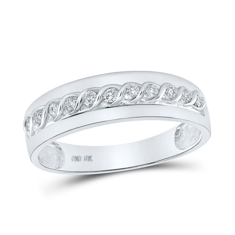 10K White Gold His Hers Round Diamond Cluster Matching Wedding Set 3/4 Cttw, Womens Size: 5-10, Mens Size: 7-13